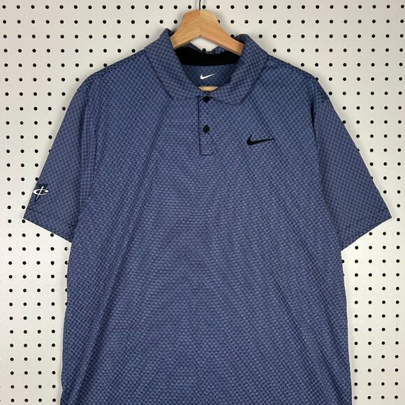 Nike 1 Cent Basketball Polo Large Penny Hardaway  ON COURT Blue Checkered READ - Picture 2 of 6